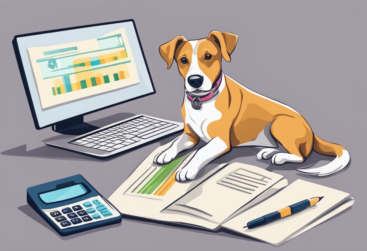 A dog owner uses a comparison calculator to find the best dog liability insurance