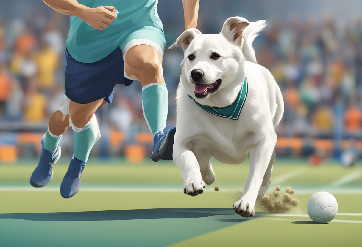A dog participating in a sports event or a dog breeder with BavariaDirekt's dog liability insurance