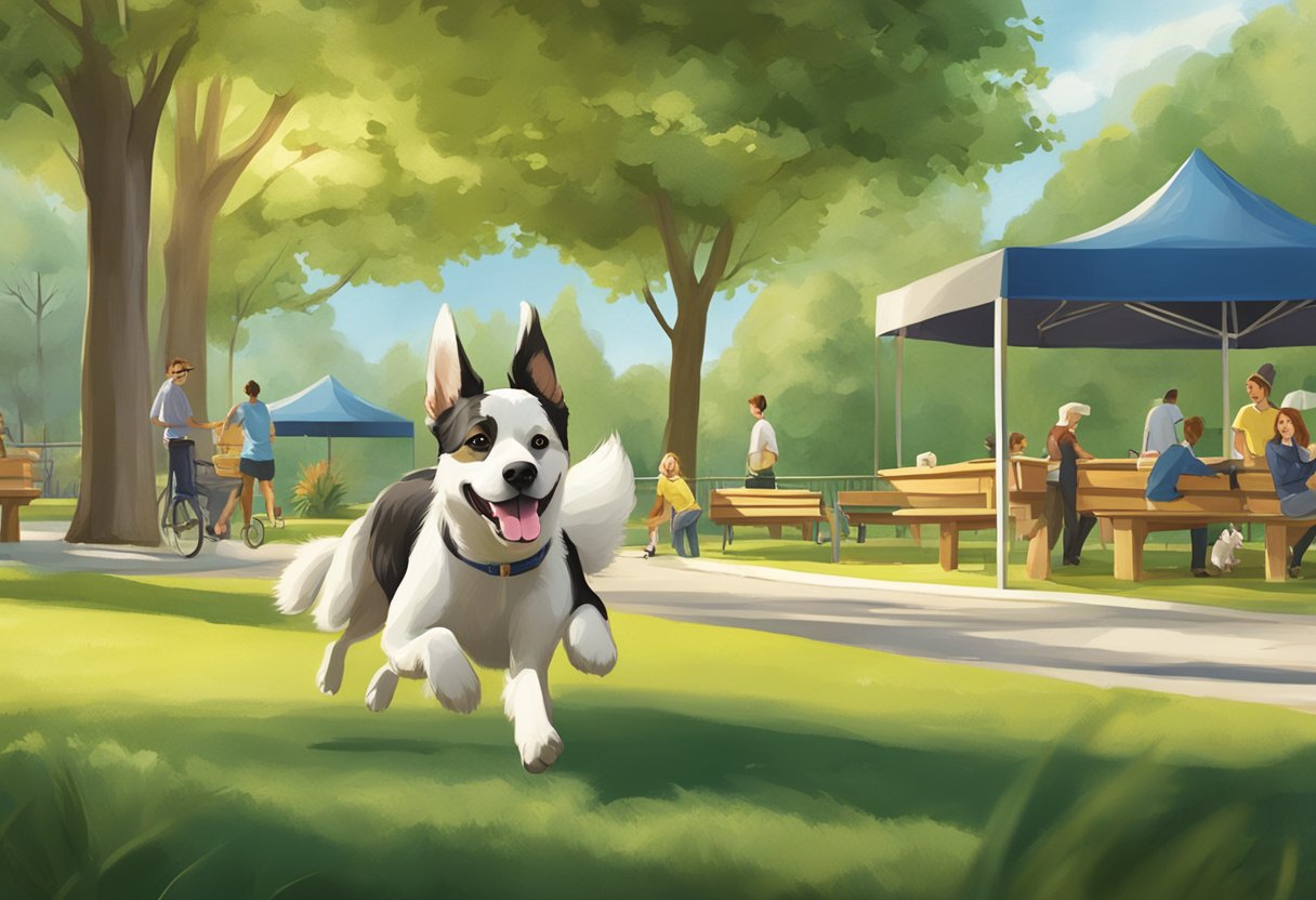 The BavariaDirekt dog liability insurance scene includes a happy dog playing in a park with a BavariaDirekt logo in the background