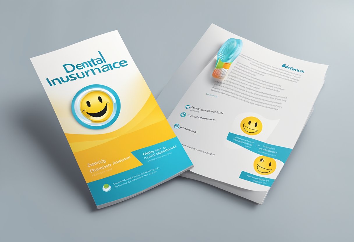 A dental insurance brochure with the Ottonova logo, a toothbrush, and a smiley face