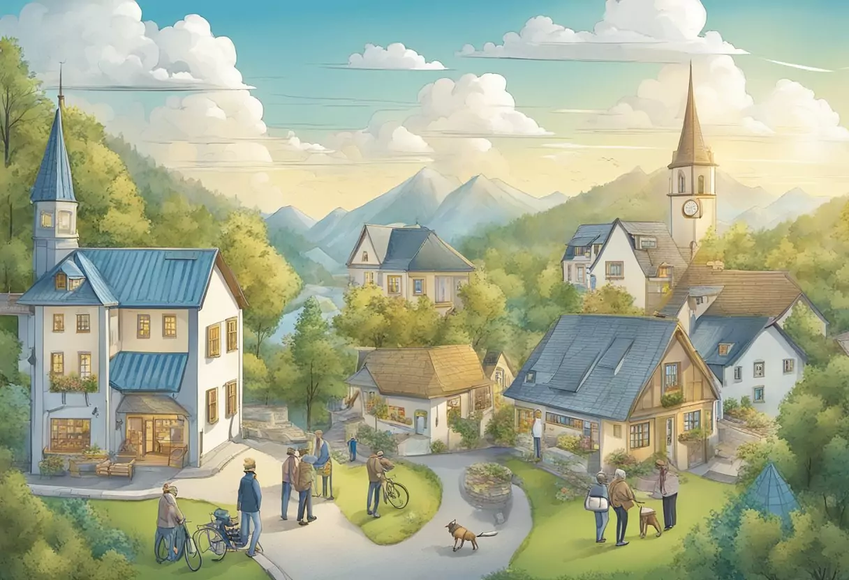 A detailed illustration of the Bayerische risk life insurance, featuring its key components and benefits
