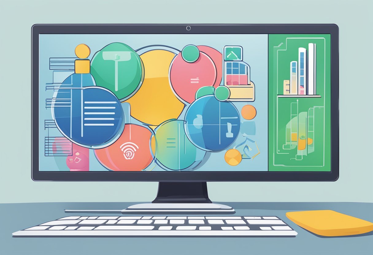 A Debeka logo on a computer screen with options for contribution optimization. No humans or body parts