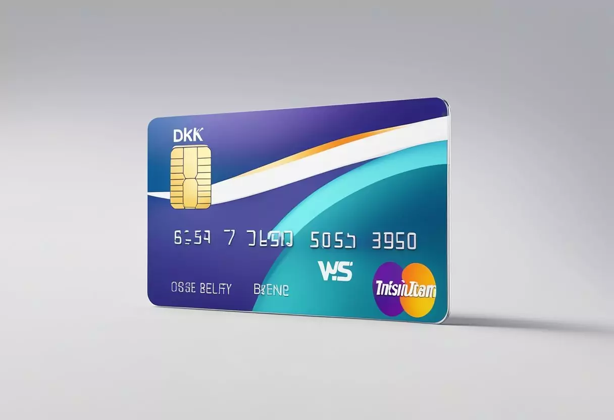 A hand holding a DKB credit card, with a modern, sleek design and the DKB logo prominently displayed