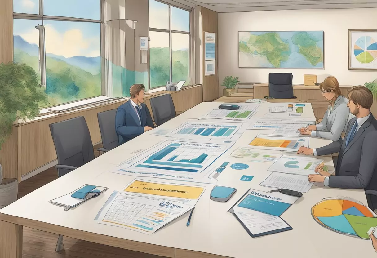 A table with various life insurance company logos, labeled "Top-Anbieter im Überblick Lebensversicherung Vergleich: Top-Anbieter im Test."