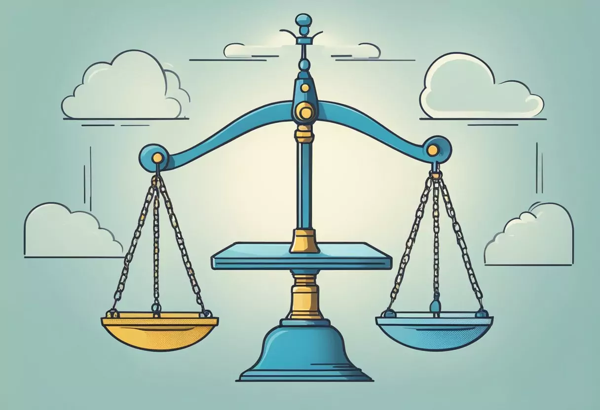 A person considering different options for disability insurance, surrounded by various career symbols and alternative paths