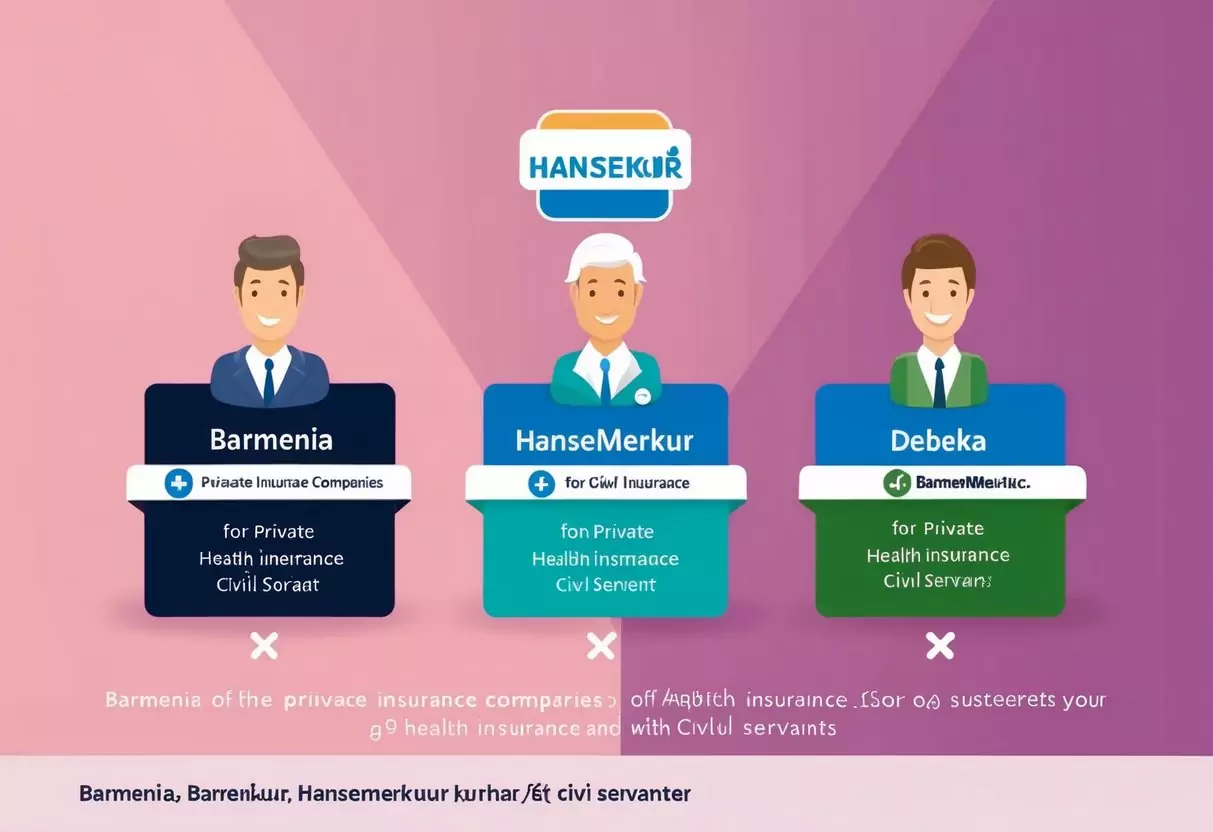 Ein Vergleich der Versicherungsunternehmen Barmenia, HanseMerkur und Debeka für die private Krankenversicherung für Beamte