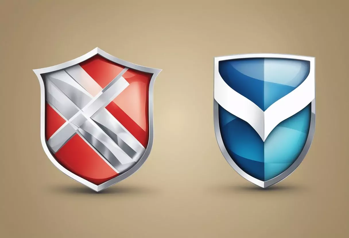 Drei Logos von Versicherungsunternehmen, die nebeneinander angezeigt werden, mit einem Scheinwerfer, der auf jedes einzelne leuchtet, was den Wettbewerb zwischen Barmenia, Signal Iduna und Generali um die beste private Krankenversicherung für Rentner symbolisiert.